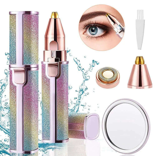 2-in-1 electric facial hair remover for women with LED light