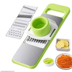 Easy to clean dishwasher safe vegetable chopper blade insert being washed directly under running kitchen tap water for quick hygiene