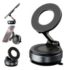 Foldable and retractable magnetic phone mount with flexible angles