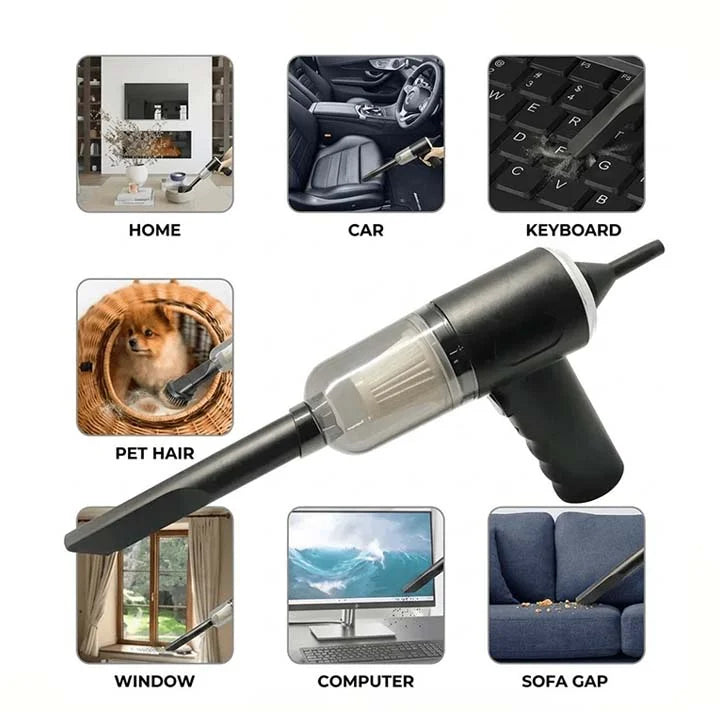 Handheld Cordless Vacuum Cleaner for Car Interior, Sofa, and Keyboard Cleaning