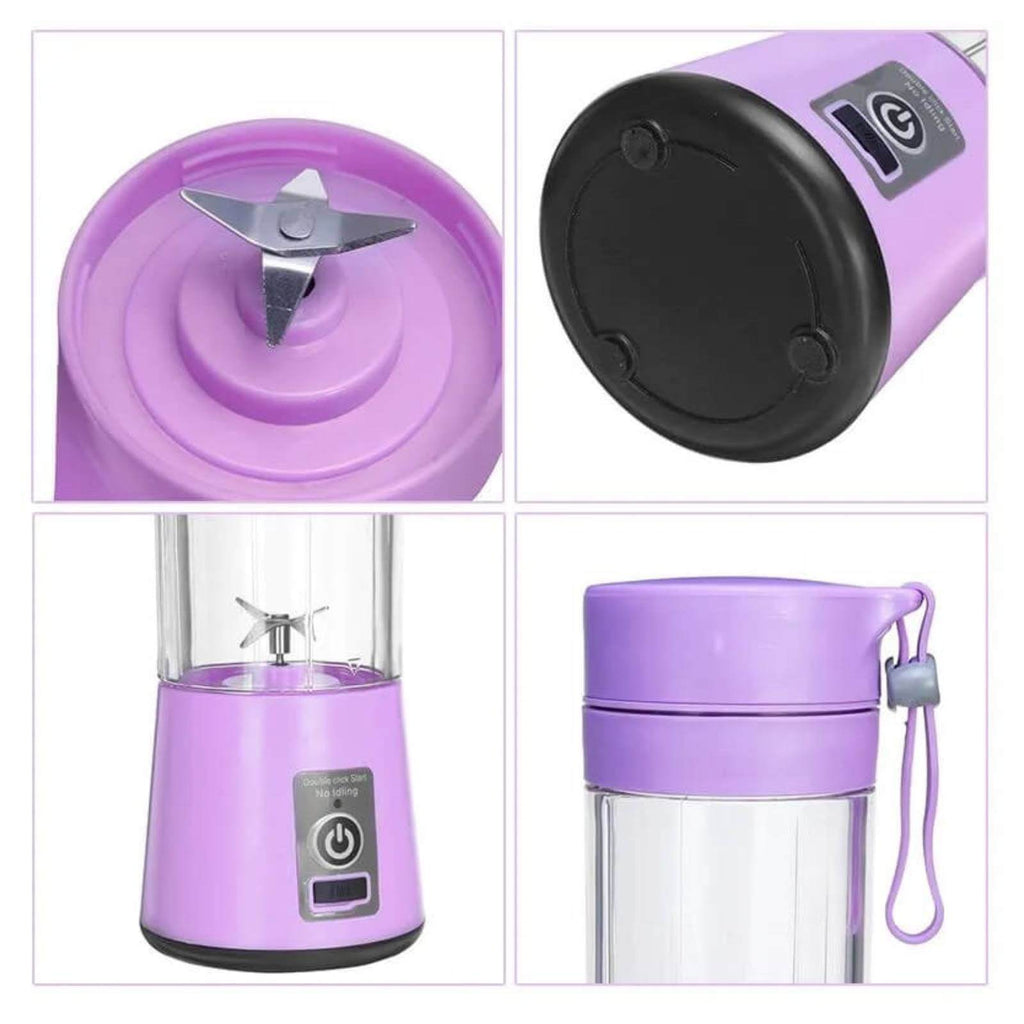 Portable blender parts close up view