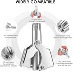 Widely compatible manual nose and ear hair trimmer features, including rust-proof material and 12-gear accurate trimming.